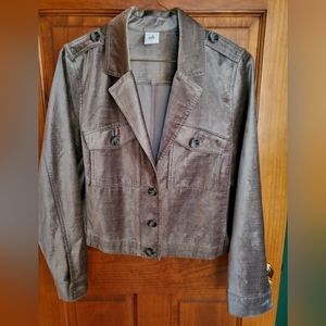 Womens Cabi Sunday Topper, brown, size L